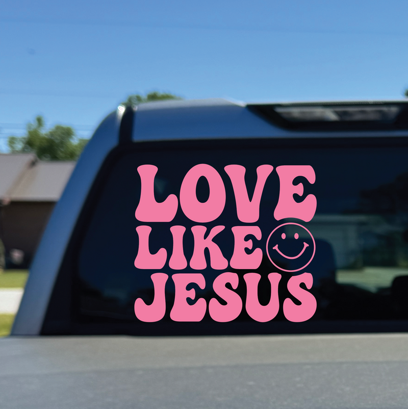 Love Like Jesus Smiley decal